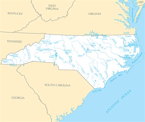 MAP Lakes In North Carolina